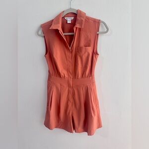 Athleta Orange Sleeveless Romper